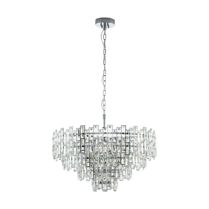 Eglo Calmeilles 1 Πολυέλαιος 10xE14 Ø78cm με Κρύσταλλα Διάφανος 39627  - second view