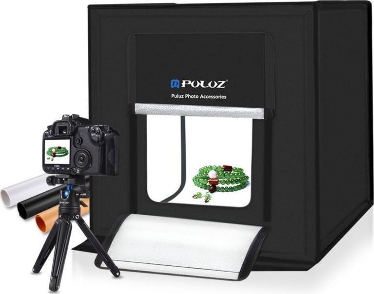Αναδιπλούμενο στούντιο φωτογράφισης Photo box PULUZ 60x60cm με ενσωματωμένο LED