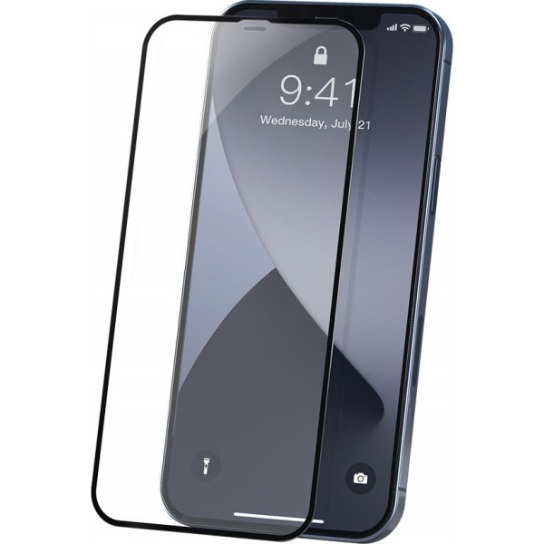 Baseus Full Tempered Glass 0.23mm iPhone 12 / iPhone 12 Pro 6.1 - Black (SGAPIPH61P-PE01) 2 Τεμάχια