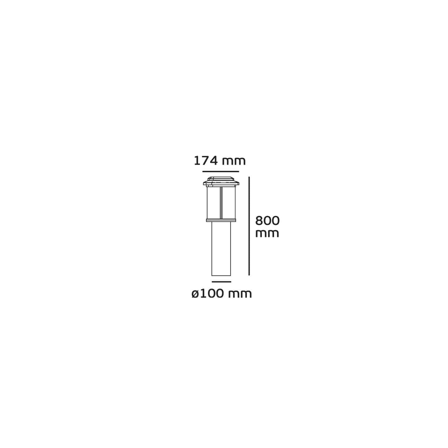Φωτιστικό Δαπέδου White 174xd100(base)x800mm VK/03203/80/W VKLed - second view