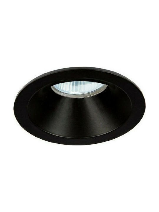 VK Lighting Στεγανό Σποτ Οροφής Εξωτερικού Χώρου GU5.3 σε Μαύρο Χρώμα VK/03059/B