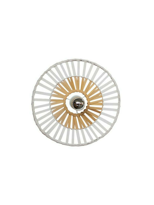 Zambelis Lights Μοντέρνο Φωτιστικό Τοίχου με Ντουί E27 σε Λευκό Χρώμα Πλάτους 40cm 19251