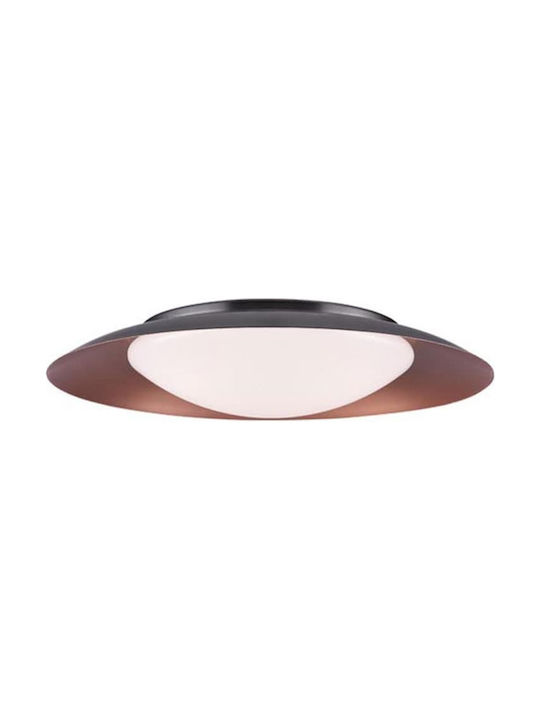 Zambelis Lights Μοντέρνα Μεταλλική Πλαφονιέρα Οροφής με Ενσωματωμένο LED σε Μαύρο χρώμα 50cm 1959