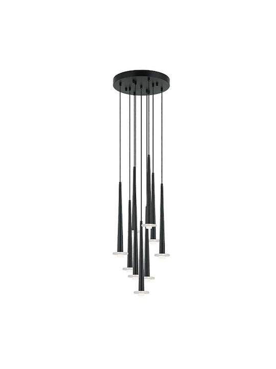 Zambelis Lights Μοντέρνο Κρεμαστό Φωτιστικό με Ενσωματωμένο LED σε Μαύρο Χρώμα 22113