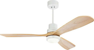 Zambelis Lights 19140 Ανεμιστήρας Οροφής 132cm με Φως και Τηλεχειριστήριο Μπεζ