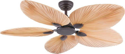 Zambelis Lights 19139 Ανεμιστήρας Οροφής 132cm με Τηλεχειριστήριο Μπεζ