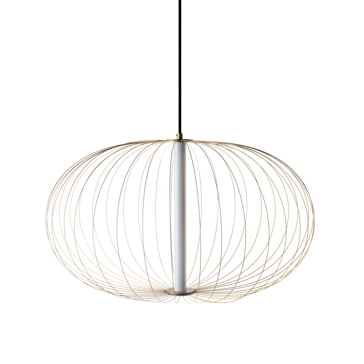 VK Lighting VK/04388/PE/B/W Μοντέρνο Κρεμαστό Φωτιστικό με Ενσωματωμένο LED σε Μαύρο Χρώμα