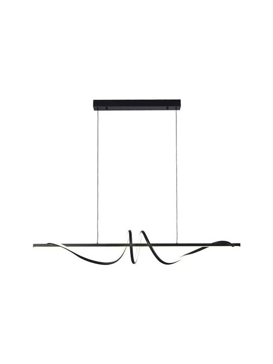 Atman Κρεμαστό Φωτιστικό LED Μονόφωτο Μαύρο LEG-8633-1