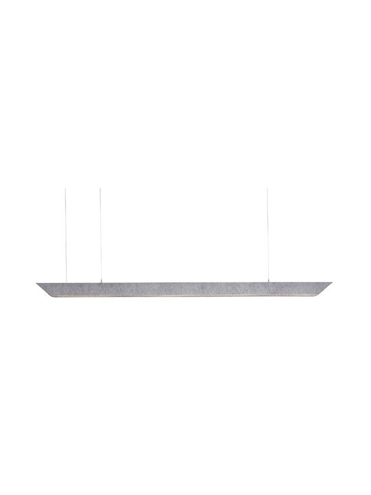 MUTE Ηχομονωτικά φωτιστικά Led 3000K. 60W. 7400lm. 75° CRI>80. L. 242.5cm IP20 Dimmable DALI γκρι VK/04564/242G/W/DA 75168-119773 - second view